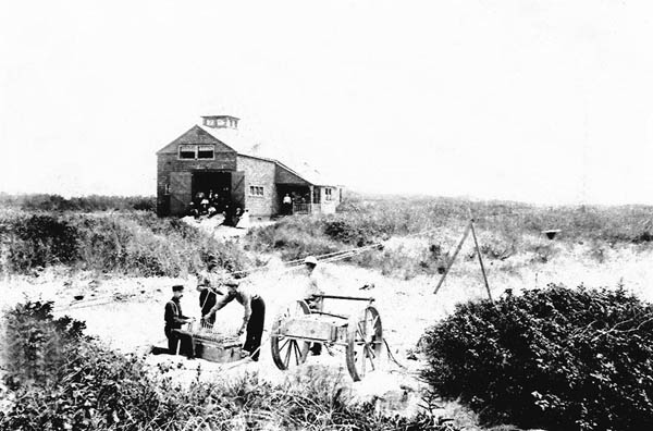 The Blue Point Life-Saving Station on Fire Island.